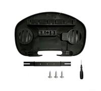 Adirondack - Soporte para tazas de plástico para sillas de jardín, soporte negro resistente con soporte de montaje, para fácil instalación, accesorio de patio para patio trasero, paquete de 6 o 12 (1
