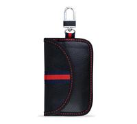 AdiStylinno Bolsa para llaves de coche, funda para llaves, monedero, piel sintética, con gancho giratorio, para hombre y mujer, Negro , 8 x 1 x 13 cm / 3.1 x 0.4 x 5.1 in