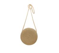 AdiStylinno Bolso cruzado de paja para mujer, bolso de hombro tejido de moda con cierre de cremallera, bolsa de playa de verano para viajes y uso diario, Caqui, 1, Classic