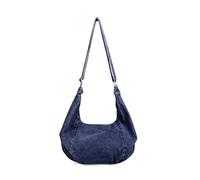 AdiStylinno Bolsos cruzados de mezclilla para mujer, bolso hobo de lona suave con correa ajustable, bolso retro ligero para mujer, para el trabajo y uso diario, Dark Blue, Talla única