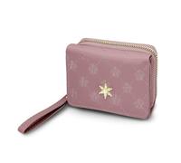 AdiStylinno Carteras para mujer, con estampado de flores, triple pliegue, monedero pequeño con 7 ranuras para tarjetas, 1 compartimento para billetes, 2 bolsillos con cremallera para monedas, 1