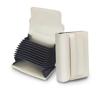 AdiStylinno Tarjetero para mujer, compacto y minimalista, monedero de piel sintética, tarjetero para mujer, monedero pequeño con 9 ranuras para tarjetas y 2 ranuras para efectivo, Blanco, 11 x 2 x 8