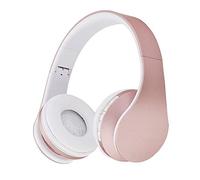 ADITAM Auriculares inalámbricos Bluetooth Rose Gold Stereo Bass Auriculares Auriculares Grandes con micrófono TF FM Cancelación de Ruido Auriculares inalámbricos Double The Comfort