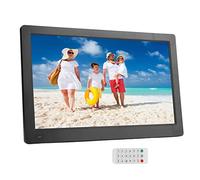 ADITAM Marco de Fotos Digital HD de 15,6 Pulgadas, 1920X1080P IPS Marco de Fotos Digital LED, Video de Soporte, Música, Presentación de Diapositivas, Control Remoto, Interruptor de Temporizador,