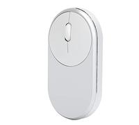 ADITAM Ratón inalámbrico Bluetooth, ratón óptico Recargable para computadora, Enchufe USB- en ratón portátil para Oficina en casa, ratón ergonómico Plug and Play (Gris Plateado) Double The Comfort