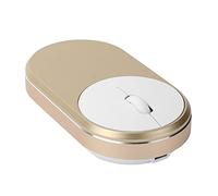 ADITAM Ratón inalámbrico Bluetooth, ratón óptico Recargable para computadora, Enchufe USB- en ratón portátil para Oficina en casa, ratón ergonómico Plug and Play (Dorado) Double The Comfort