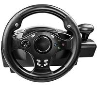 ADITAM Volante de Carreras, Volante de Carreras Sim de Coche USB Universal de 270 Grados con Pedales para PS4,PS3,PC,X360,NS Switch Double The Comfort