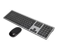 ADITAM Wireless Keyboard Mouse Combo, Teclado alemán de 110 Teclas, QWERTZ, 800/1200/1600 dpi, diseño ergonómico, modulación GFSK, para computadora portátil, computadora de Escritorio Double The
