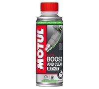Motul Mejorador del Octanaje y Limpiador del Circuito de Gasolina, Motores 2T y 4T, Rendimiento, Reducción del Consumo, Ideal antes de la Inspección Técnica, Boost and Clean Moto, 200 ml