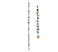 Aditri Creation Indian Traditional Single Door Hanging 30 Fabric Birds Tota String with Bell Decoration for Home Wall Temple Bedroom Kids Room Home Décor New Year Gifting(Size :- 48" Approx)