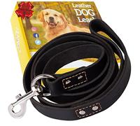 ADITYNA - Correa de cuero resistente para perro de 6 pies - Correa de cuero fuerte y suave para perros extragrandes, grandes y medianos - Correa de entrenamiento para perros (XL - 6 pies x 1 pulgada
