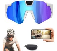 Adius 4K HD Sports Glasses with Camera, Baseball Camera Glasses, Video Recording, with 64GB Memory, Action Sports for Men Women Cycling Hiking (Blue)