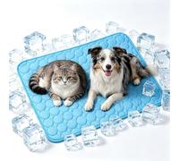 Adius Alfombra Refrescante para Perro, Alfombrilla refrescante para Mascotas Grandes, Auto refrigerante No tóxico, Cama de Verano para Mascotas Lavable (L,Azul)
