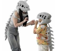 Adius Spinosaurus Plush Dino Outfit, Realistic Dinosaur Skeleton Costume, 3D Skeleton Design, Machine Washable, for Cosplay (75 +116 cm)