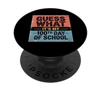 Adivina lo Que es mi 100º día de Escuela 100 días de Escuela PopSockets PopGrip Adhesivo
