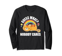 Adivina qué, a Nadie le Importa. Funny Meme Edición Gatito Lindo Manga Larga