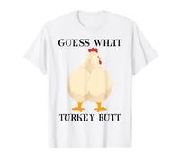 adivina qué Pavo Trasero Divertido Pavo de Acción de Gracias Chistes atrevidos Camiseta gráfica económica