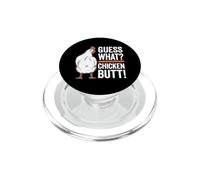 Adivina Qué Pollo Cola De Pollo Divertido Cola De Pollo Blanco Meme PopSockets PopGrip para MagSafe
