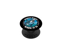 Adivina qué Semana es - Shark Lover Ocean Marine Biology PopSockets PopGrip Adhesivo