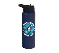 Adivina qué semana es - Shark Lover Ocean Marine Biology Stainless Steel Insulated Water Bottle