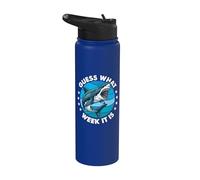 Adivina qué semana es - Shark Lover Ocean Marine Biology Stainless Steel Insulated Water Bottle
