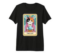 Adivino Calico Cat The Cat Tarot Card Camiseta Premium