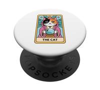 Adivino Calico Cat The Cat Tarot Card PopSockets PopGrip Adhesivo