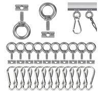 Adiwo 12 Piezas de Cáncamos de Acero Inoxidable 304, Tornillos de Cáncamo M4, Superficie Pulida, Remolque de Resorte, Pernos de Anillo para Montar y Colgar, Apto para Uso Doméstico y Exterior