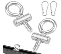 Adiwo 2 Piezas de Cáncamos de Acero Inoxidable 304, Tornillos de Cáncamo M6, Superficie Pulida, Remolque de Resorte, Pernos de Anillo para Montar y Colgar, Apto para Uso Doméstico y Exterior