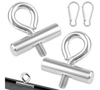 Adiwo 2 Piezas de Cáncamos de Acero Inoxidable 304, Tornillos de Cáncamo M8, Superficie Pulida, Remolque de Resorte, Pernos de Anillo para Montar y Colgar, Apto para Uso Doméstico y Exterior