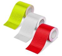 Adiwo Cinta Reflectante Adhesiva, 3 Pcs Cinta de Seguridad Reflectante Autoadhesivo de 3M x 5CM, Alta Intensidad Pegatinas Reflectantes Cinta de Advertencia Reflectante, para Moto Bicicleta-3 Colores