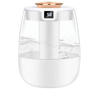 Adiwo Humidificadore, 1.8L Humidificador de Silencioso para Bebes, Doble Cámara con Pantalla de Humedad Inteligente, Tres Modos, con Luz Nocturna y Lámpara Esterilizadora UV, Alimentado por USB