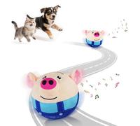 Adiwo Juguete de peluche para mascotas en movimiento activo, juguete para perros que habla, juguete de peluche de cerdo de dibujos animados, juguete electrónico de entrenamiento para perros, juguete