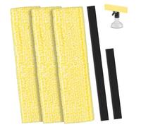 Adiwo Kit 5PCS De Limpieza De Ventanas, 2 Recambios De Silicona Y 3 Almohadillas De Limpieza, Compatible con Kärcher Limpiacristales, Combo para Baño Ducha Coche Espejo