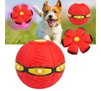 Adiwo Pelotas Juguete para Perros, Bola Platillo Volador para Mascotas con 3 Tipos de Luces, Bola Mágica Deformación, Frisbee Ball Juguete para Entrenamiento Deportivo al Aire Libre Perros Pequeños