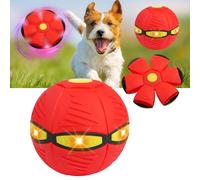Adiwo Pelotas Juguete para Perros, Bola Platillo Volador para Mascotas con 6 Tipos de Luces, Bola Mágica Deformación, Frisbee Ball Juguete para Entrenamiento Deportivo al Aire Libre Perros Pequeños