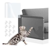Adiwo Protector para Gatos, 12 * 500 CM Protector Gatos Sofa, Transparente Antiarañazos Protectores de Sofa para Gatos con 10 Tornillos para Proteger Puerta Mesa Armario Alfombras, Sofás