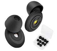 Adiwo Tapones Oidos Ruido Dormir, Cancelación de Ruido de 50 dB, Tapones Oidos de Silicona Rreutilizables, Suave y Cómodo, 5 Pares de Diferente Tamaño para Dormir Viajar Concentrarse Concierto, Negro