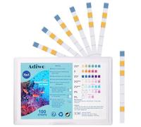 Adiwo Tiras de Prueba Acuario 7 en 1, Paquete 100 Kit Test Agua Acuario para pH, Nitrito, Nitrato, Cloro, Carbonato, Dureza, para Piscina, Pecera, Estanque