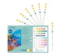 Adiwo Tiras de Prueba Acuario 9 en 1, Paquete 100 Kit Test Agua Acuario para Dureza Total, pH, Alcalinidad, Carbonato, Cloro Libre, Hierro, Nitrato, Nitrito, Cobre, para Piscina, Pecera, Estanque