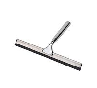 Adjaso Escobilla de acero inoxidable multiusos para puertas de ducha de cristal, ventana de coche, espejos de casa, limpiador de baño