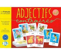 Adjectifs et contraires. Gamebox: Spiel à 2 x 65 Karten mit Adjektiven und ihren Gegensätzen, 1 Joker- und 1 Ereigniskarte + Spielanleitung