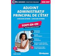 Adjoint administratif principal de 2e classe de l’État - Tout-en-un (Catégorie C - Concours 2026-2027): Concours externe - Concours interne