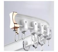 Adjuble - Riel de techo de aluminio de 260 cm, versátil para bahía recta y curva, barra de cortina suave en color blanco, perfecta para decoración del hogar y la oficina