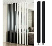 Adjuble - Separador de habitación de listones de madera, partito Slish de piso a techo para sala de estar y oficina, 28-80 pulgadas de alto, versátil solut de privacidad con pies