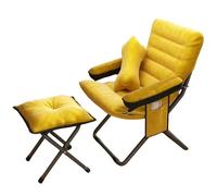 Adjuble - Sillón plegable con Lar Sto, moderno y cómodo para sala de estar, dormitorio, oficina, balcón, color amarillo, paquete de 4
