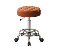 Adjuble - Taburete giratorio de piel sintética para salón, spa, oficina y Worhop, altura ajustable con ruedas para T & LI