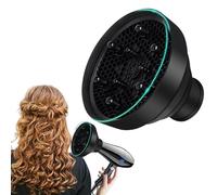 Adjunto de secador de cabello de difusor de viaje, accesorio de difusor de secador de cabello extensible para boquilla 1.6-2 pulgadas, negro