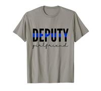 Adjunto Novia Delgada Línea Azul Oficial de Policía Policía Camiseta
