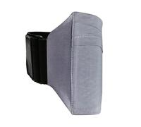 Adjust Able Fitness - Cinturón deportivo para piernas para teléfono, bolsa de almacenamiento para tarjetas, llaves y teléfono, Color gris